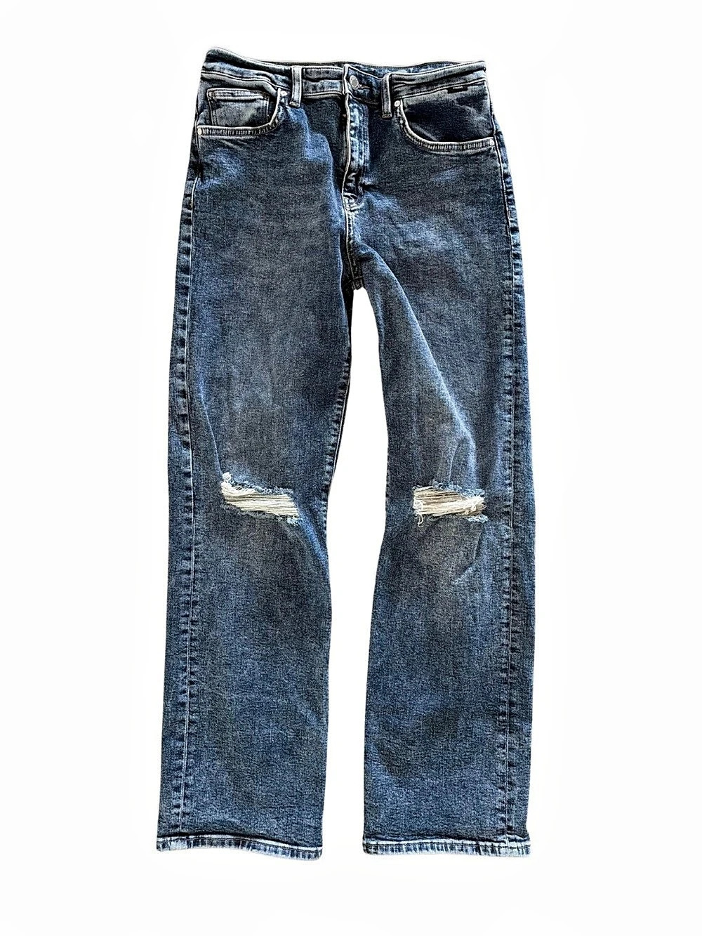 Mavi Barcelona High Rise Loose Straight Distressed Jeans Size 29/31